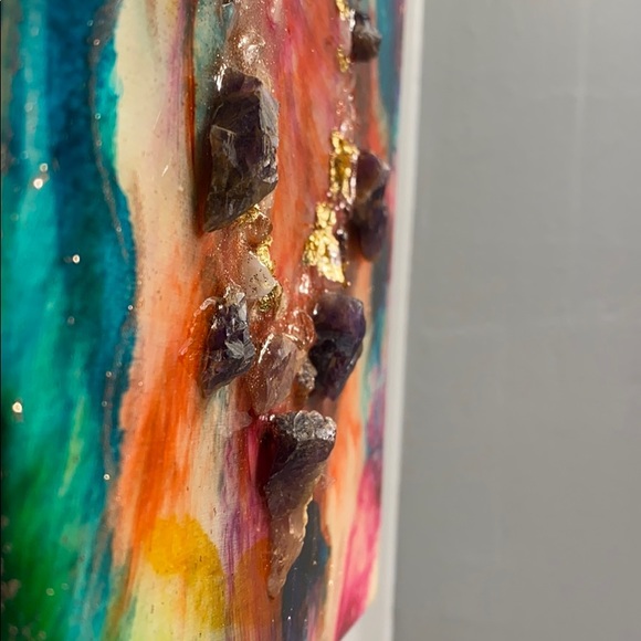 Amethyst crystal Resin wall art - Picture 3 of 4